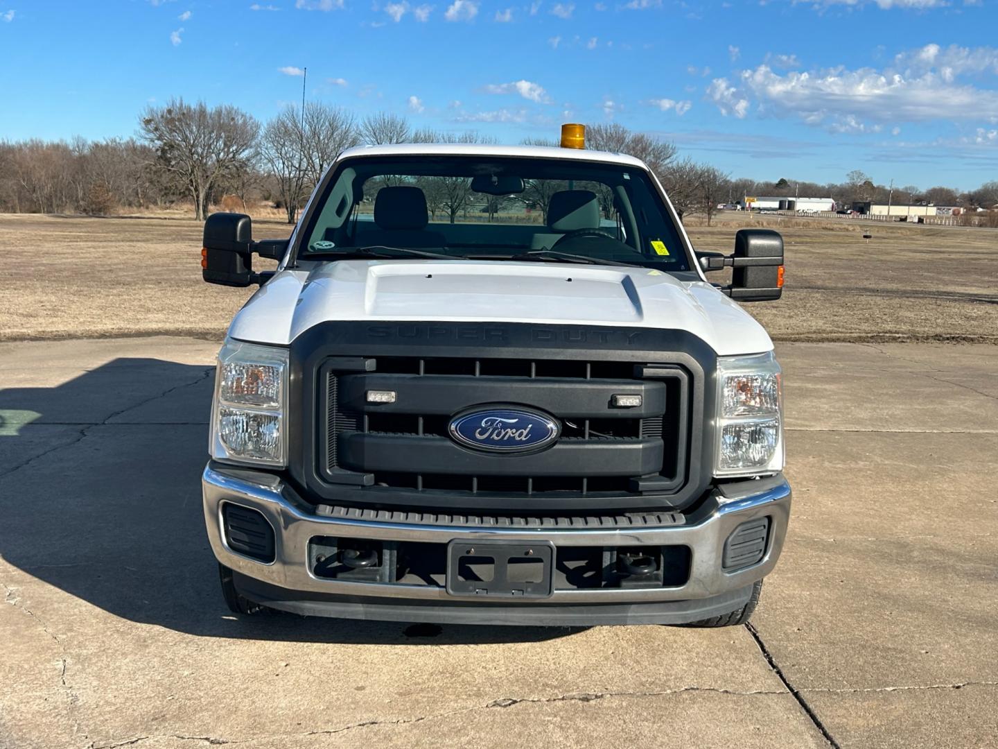 2015 White /Gray Ford F-250 SD XLT 2WD (1FDBF2A66FE) with an 6.2L V8 OHV 16V engine, 6-Speed Automatic transmission, located at 17760 Hwy 62, Morris, OK, 74445, (918) 733-4887, 35.609104, -95.877060 - Photo#1